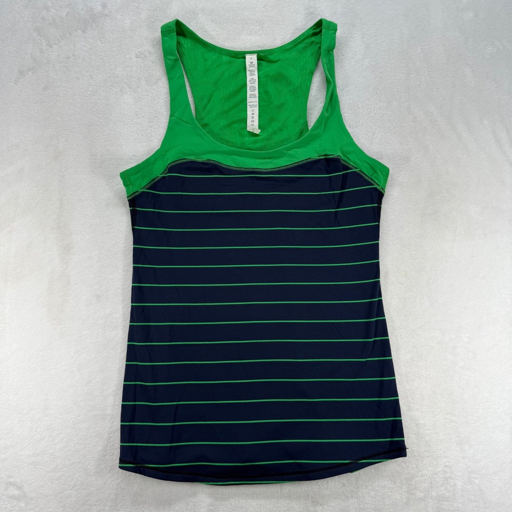 Lululemon Tank Top Racerback Striped Athletic Sleeveless Size 6